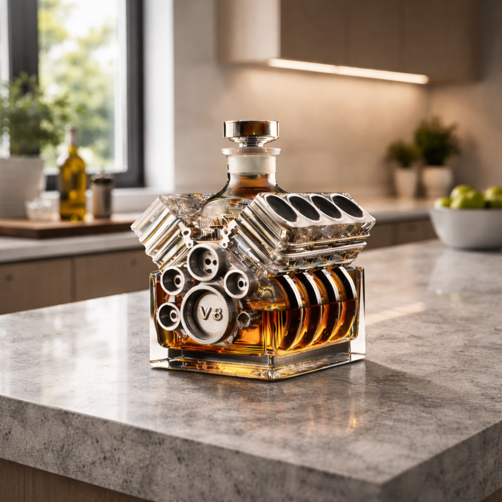 Bouteille de Whisky 'Moteur' - L'Élégance de la Vitesse