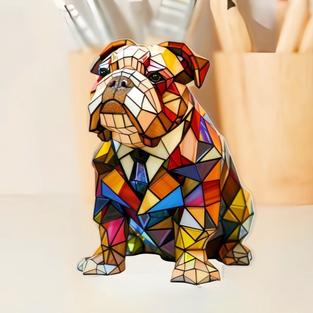 Lampe artisanale – Elowen, le doux bouledogue de lumière éternelle