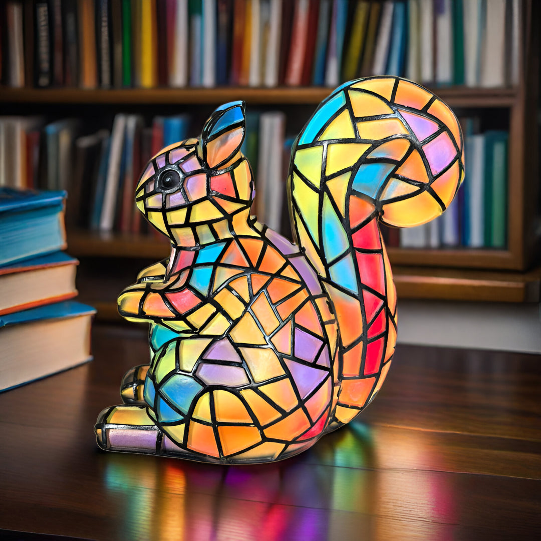 Lampe Artisanale – Alvin : Écureuil Enchanteur