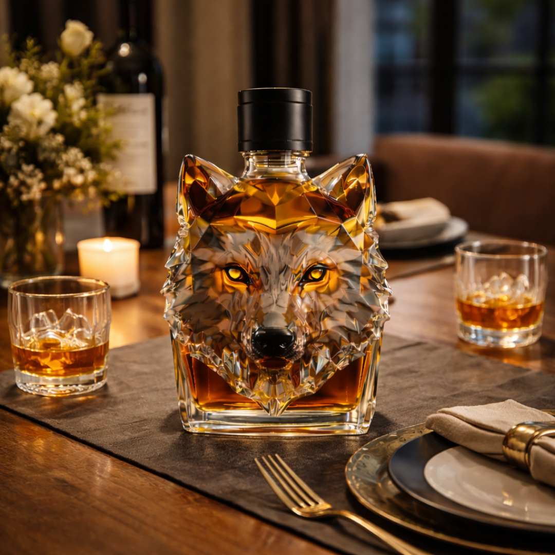 Carafe à Whisky 'Tête de Loup' - Édition Exclusive