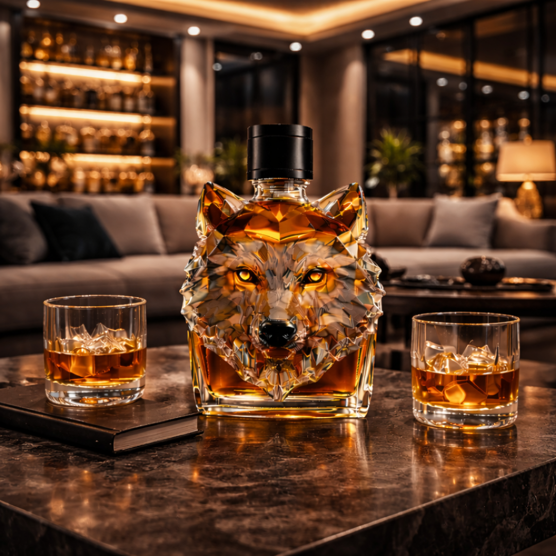 Carafe à Whisky 'Tête de Loup' - Édition Exclusive