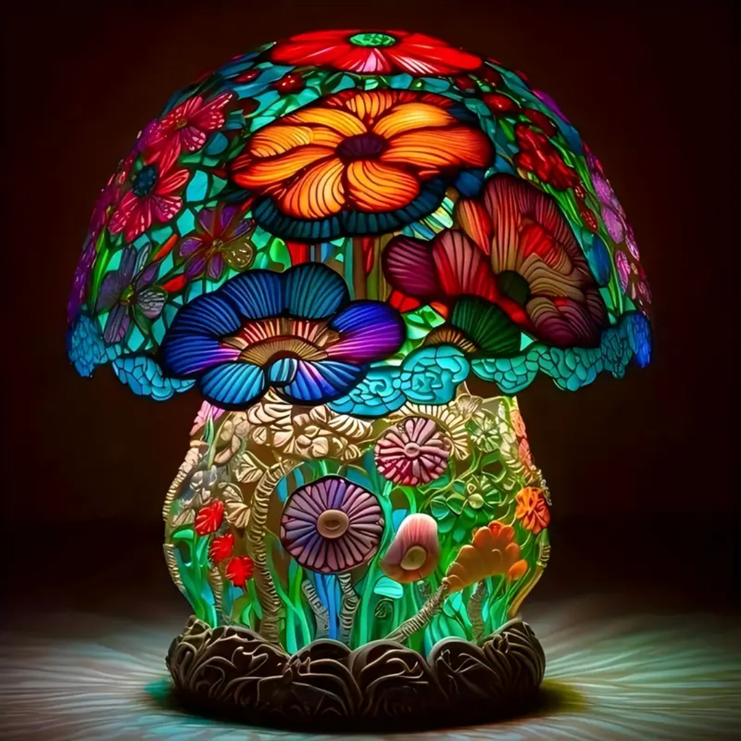 Lampe Champignon Givrée