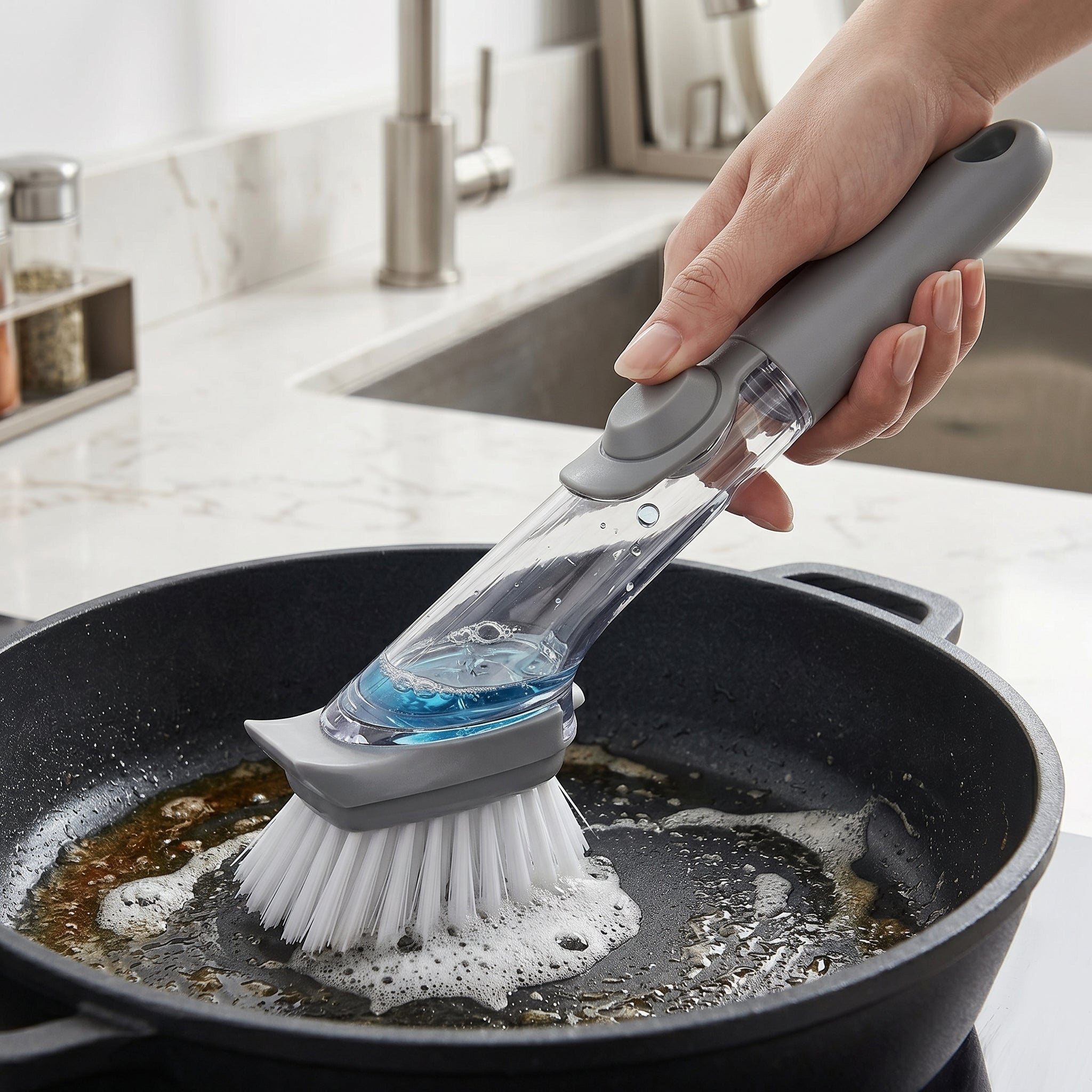 Aurevia™ Soap Dispensing Cleaning Brush