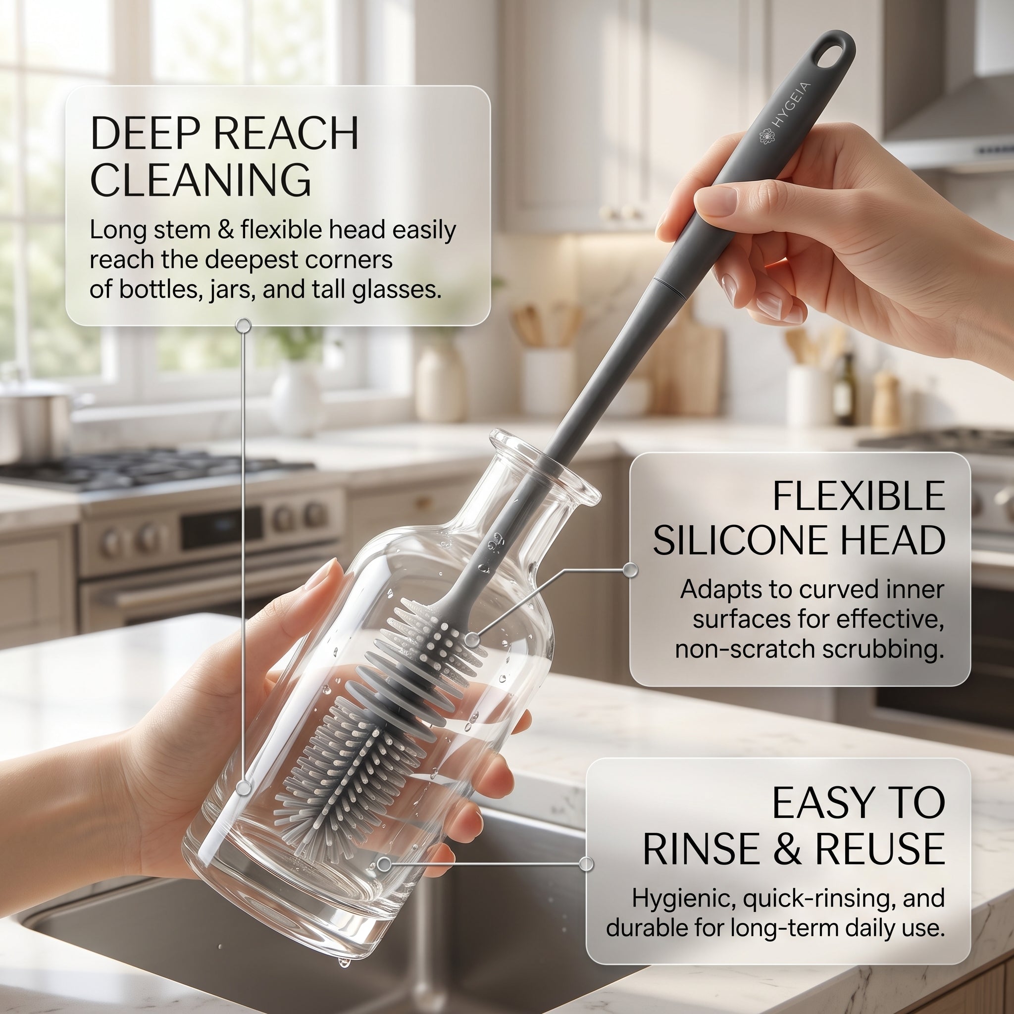 PureReach™ Silicone Bottle Brush