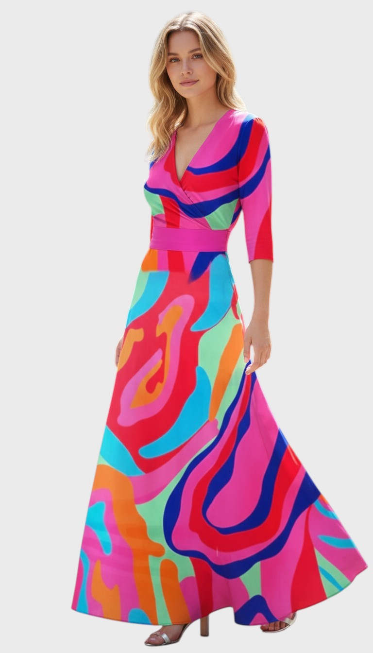 Alma - Robe Élégante Femme à Manches