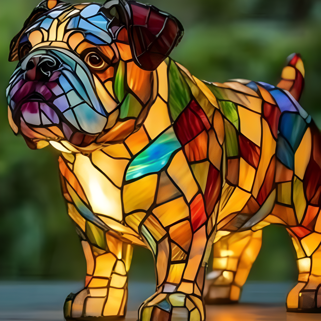 Handgefertigte Lampe – Charming Dog von Tommie