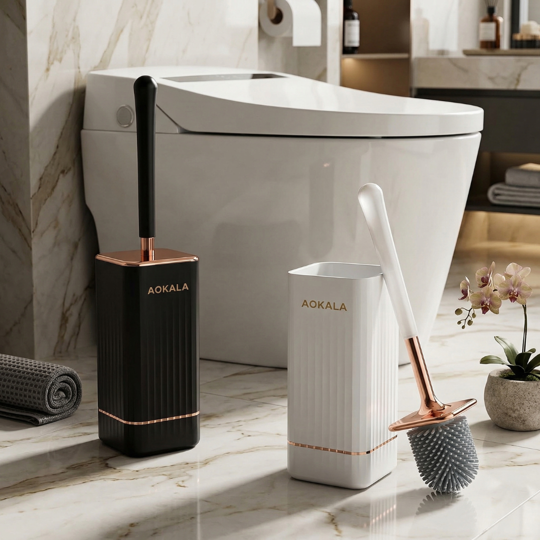 LuxeSil™ Silicone Toilet Brush Set