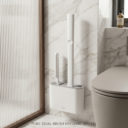PureFlow™ Silicone Toilet Brush & Self-Draining Holder System