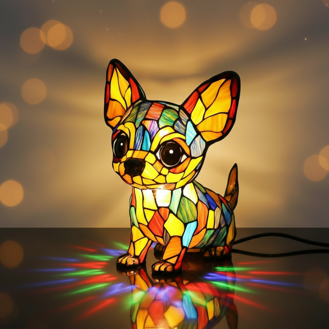 Handgemachte Lampe – Charmante Chihuahua-Halskette