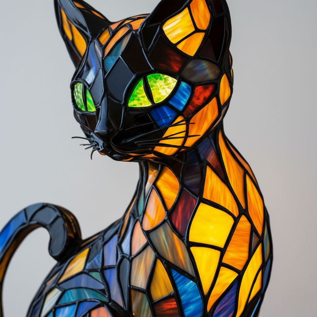 Handgefertigte Lampe – Stylish Cat