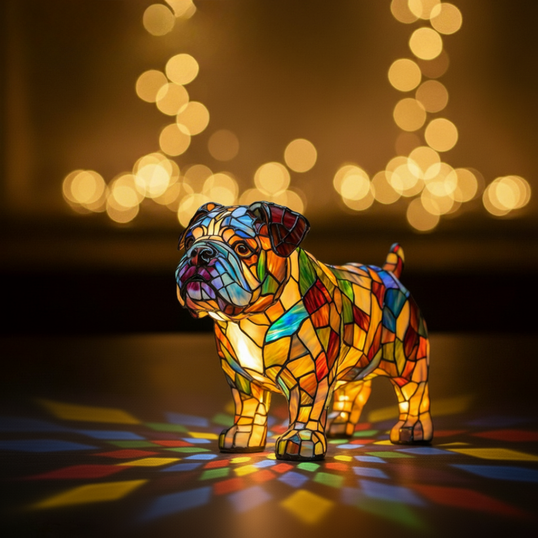 Handgefertigte Lampe – Bulldog Steps