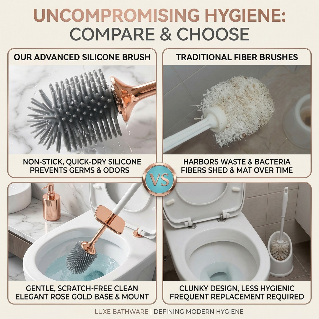 LuxeSil™ Silicone Toilet Brush Set