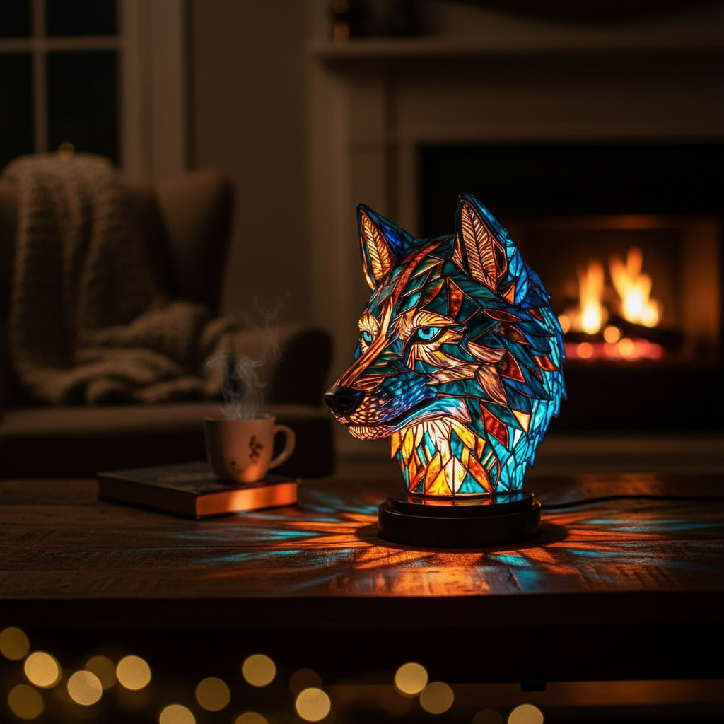 Lampada Artigianale – Enchanting Wolf Lamp