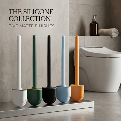 PureFlow™ Silicone Toilet Brush & Self-Draining Holder System