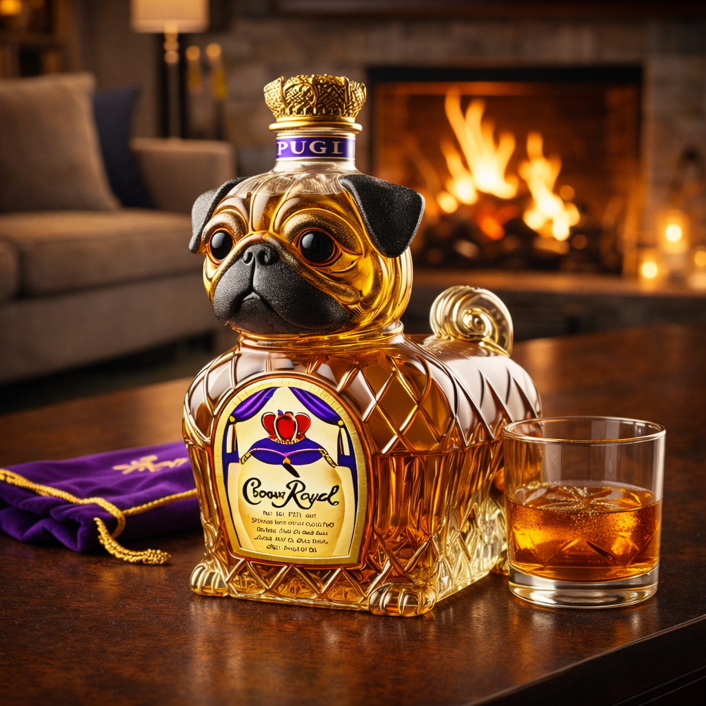 Bouteille de Whisky - Bouledogue Français : Élégance et Charisme pour Connaisseurs