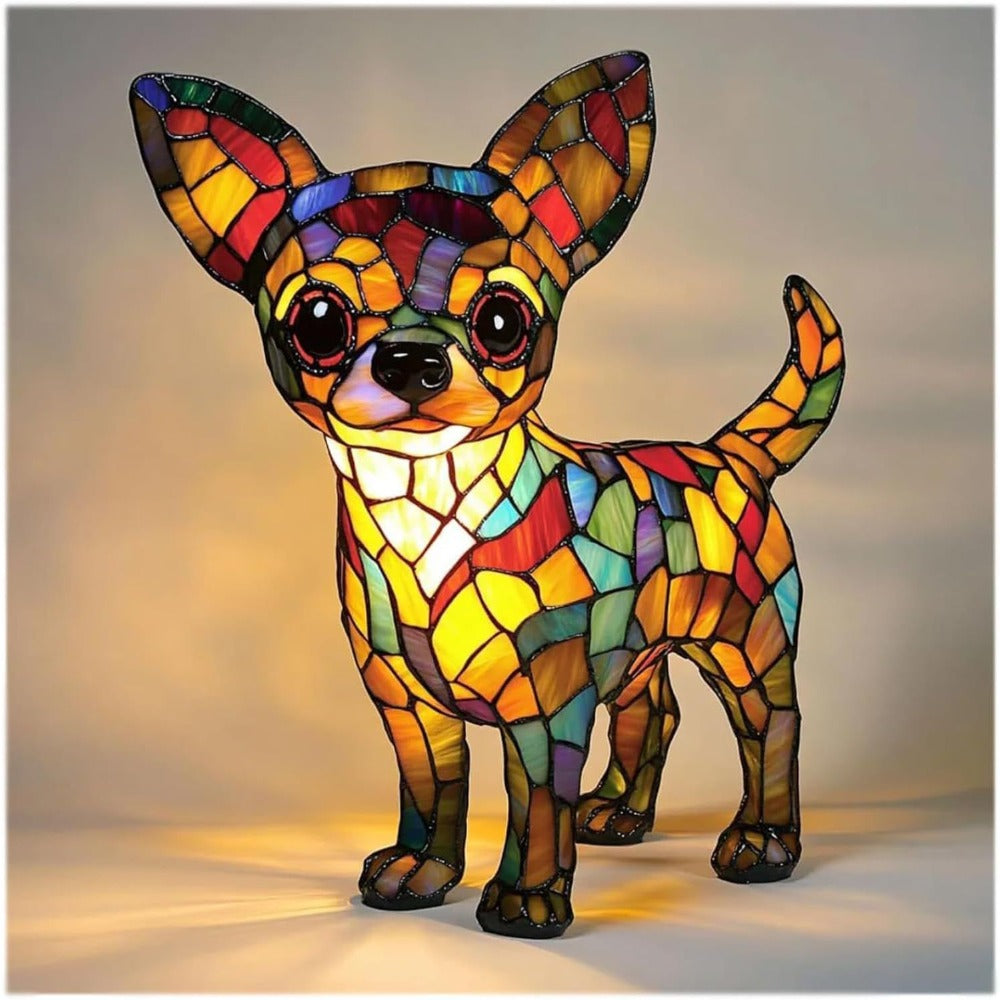 Handgefertigte Lampe – Chihuahua des ewigen Glanzes, Herz eines Zuhauses