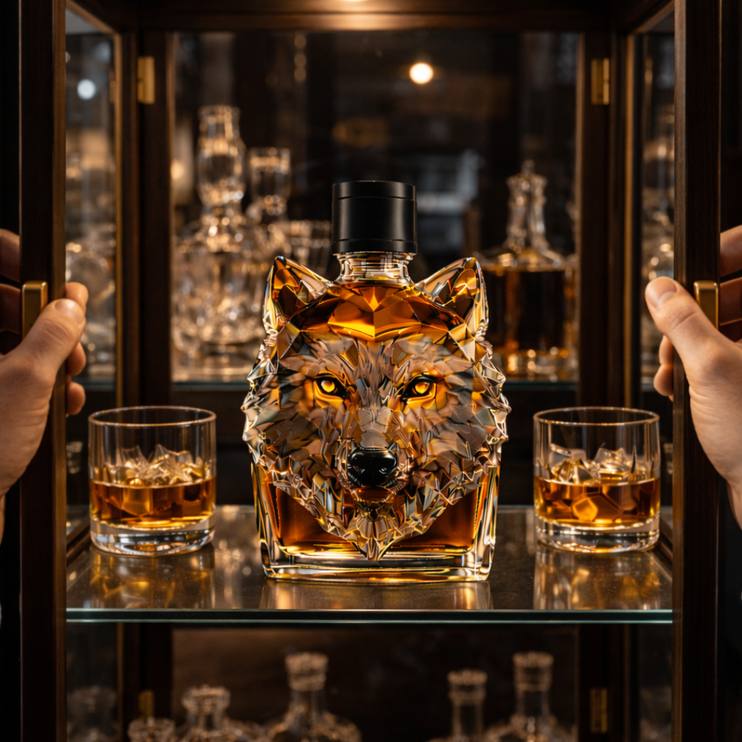Carafe à Whisky 'Tête de Loup' - Édition Exclusive