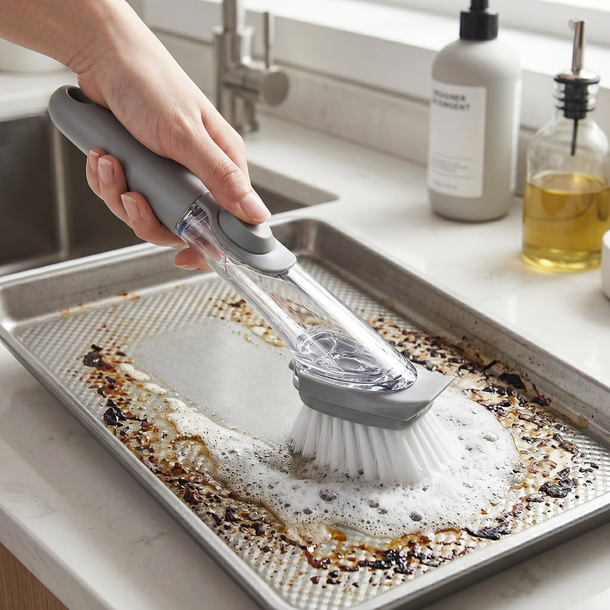 Aurevia™ Soap Dispensing Cleaning Brush