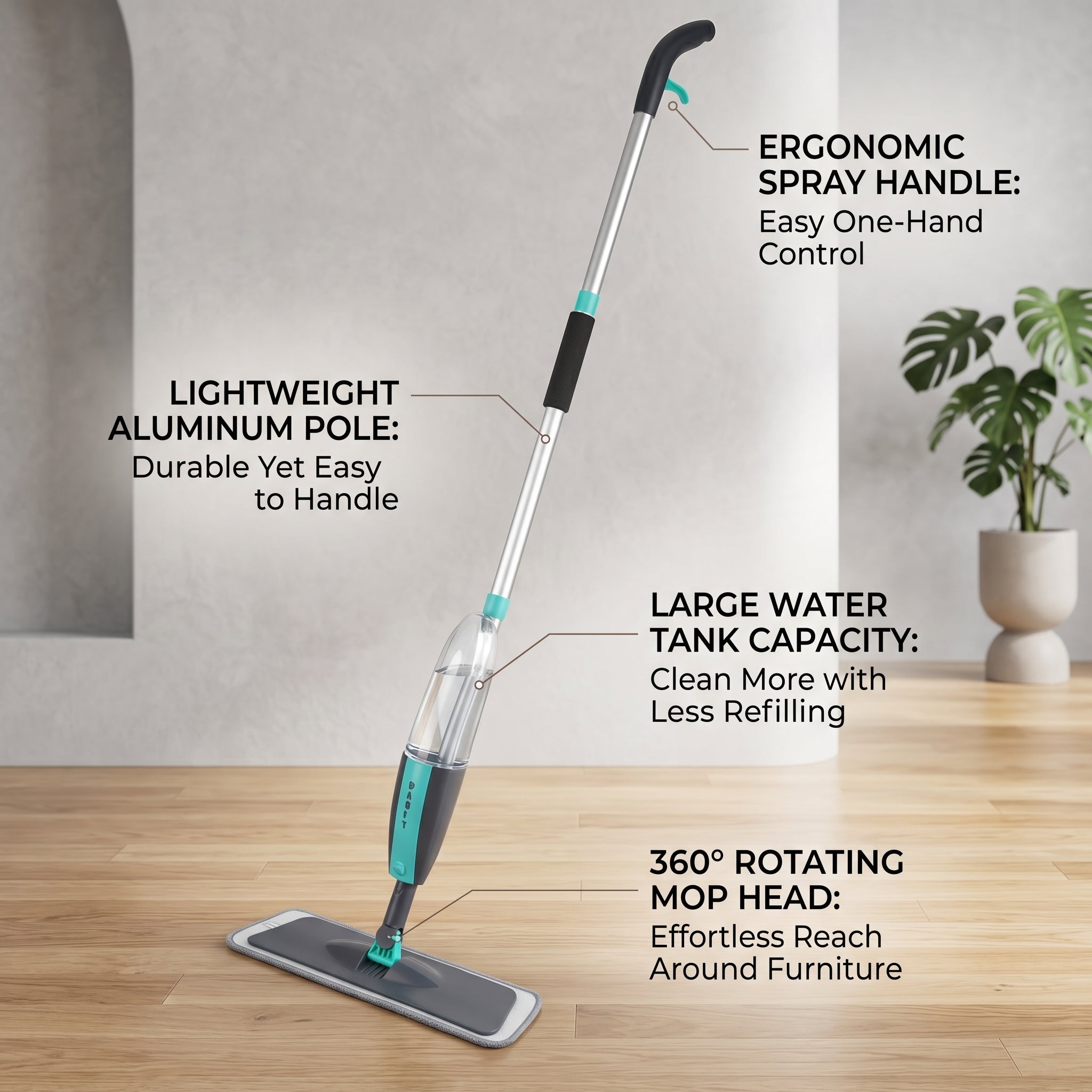 AquaSweep™ Microfiber Spray Mop