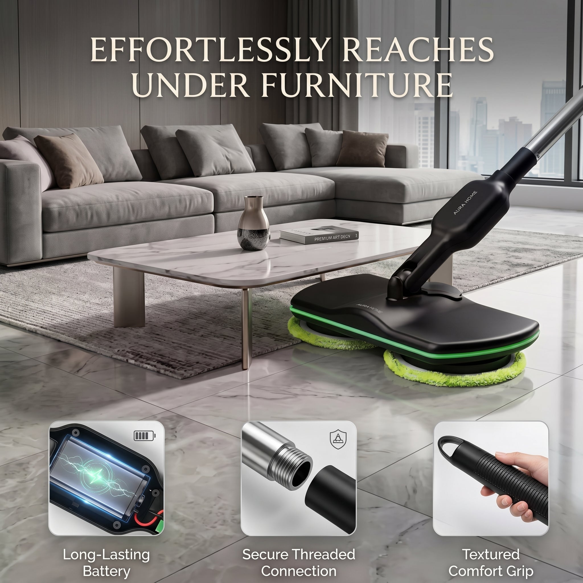 LuxeSpin™ Electric Mop Cleaner