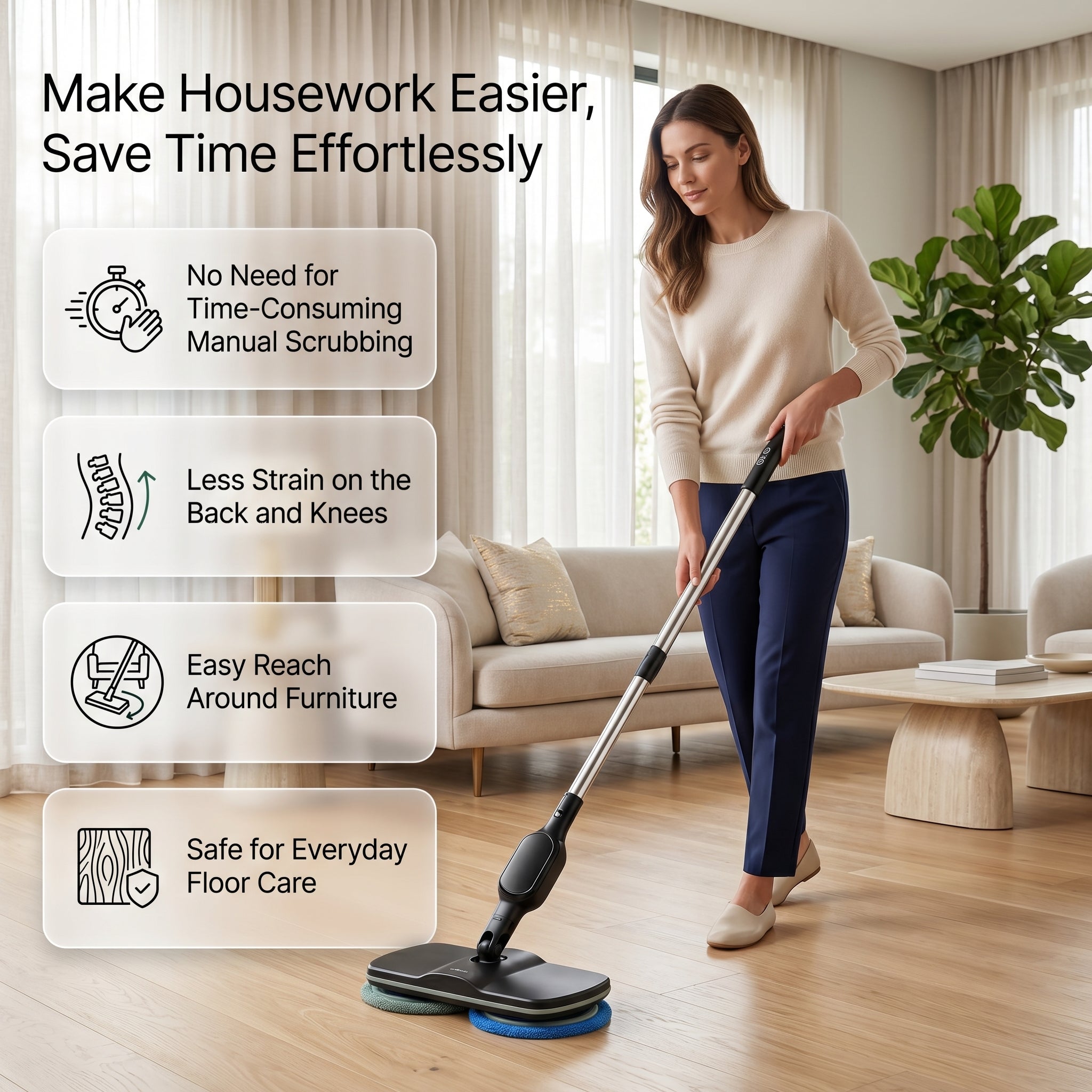 LuxeSpin™ Electric Mop Cleaner