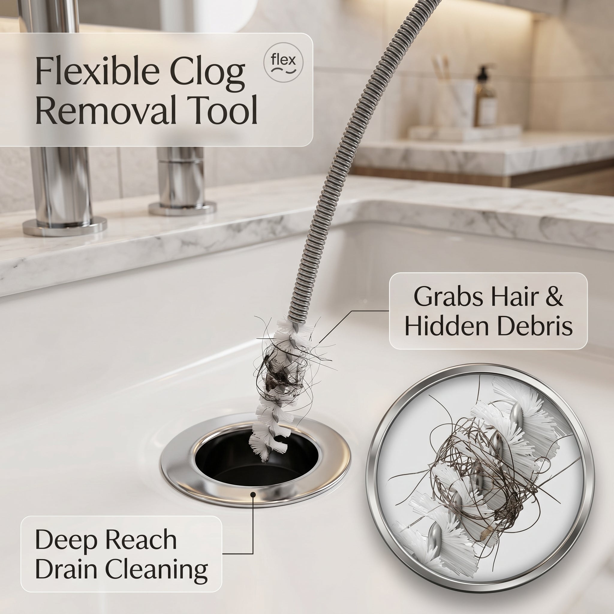 PipeReach™ Flexible Drain Brush
